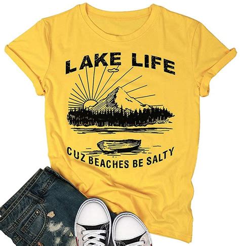 Unleash Your Love for Lakes with Graphic Tees - Shop Now